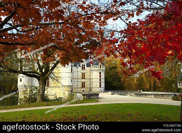 Chateau Azay-le-Rideau, Renaissance Castle on the Loire, UNESCO World Heritage Site, Department of Indre et Loire, France