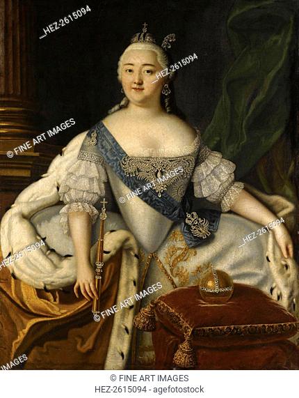 Portrait of Empress Elisabeth (1709-1762). Artist: Caravaque, Louis (1684-1754)
