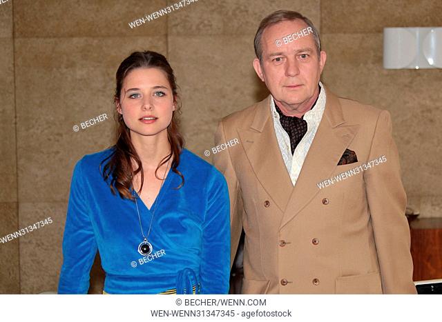 Photocall on the set of the new ZDF TV Series 'Zarah' at the old Commerzbank estate in Hamburg Featuring: Uwe Preuss, Svenja Jung Where: Hamburg