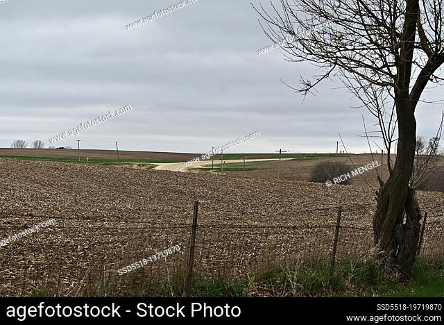 These are late winter fields waiting for spring planting and summer growning