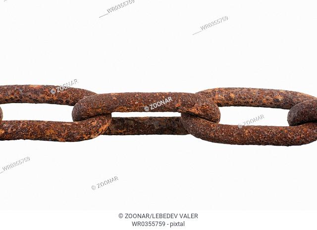 rusty chain closeup