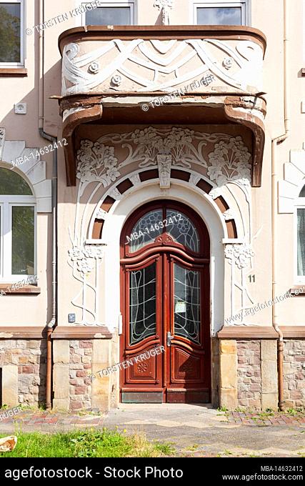 Door, old residential building, Wilhelmshaven, Lower Saxony, Germany, Europe