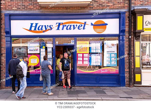 The Hays Travel agent in Durham , England , Britain , Uk
