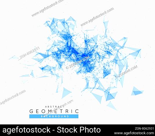 Abstract network data connection. Vector technology background