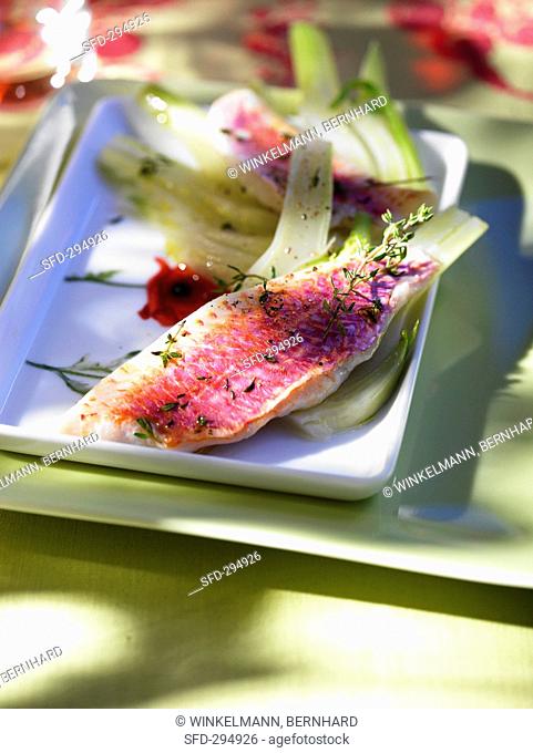 Red mullet with a fennel medley