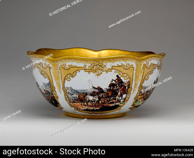 Bowl. Factory: Meissen Manufactory (German, 1710-present); Date: ca. 1740; Culture: German, Meissen; Medium: Hard-paste porcelain; Dimensions: Overall