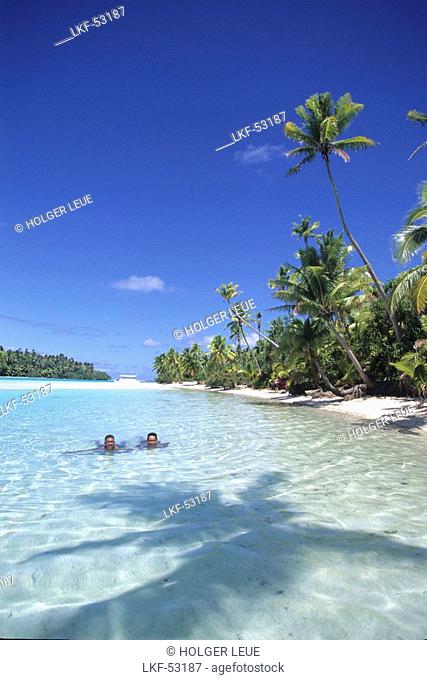 Swimming at One Foot Island, Cook Islands