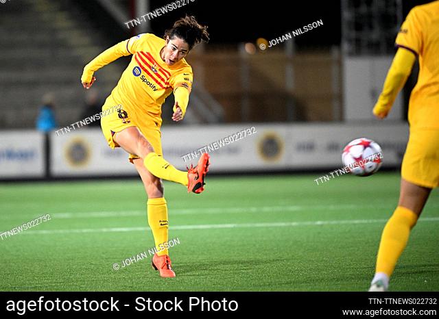 Barcelona's Marta Torrejón in action during the UEFA Women's Champions League group A soccer match between FC Rosengard and FC Barcelona at Malmo Idrottsplats...