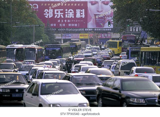 Asia, Buses, Cars, China, Congestion, Environment, Holiday, Hubei, Landmark, Pollution, Province, Road, Street scene, Tourism, T
