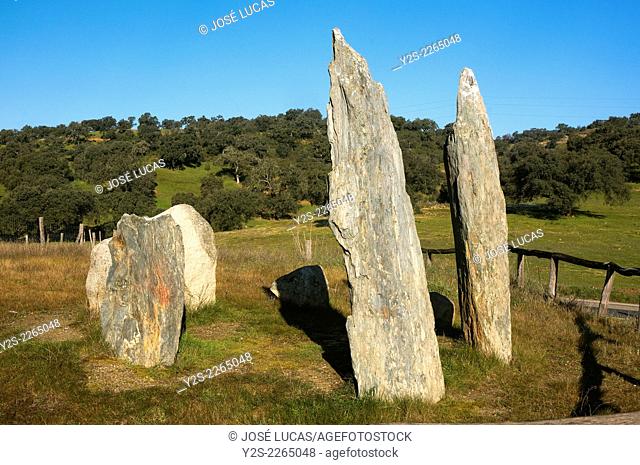 Cromlech La Pasada del Abad -betwen 3000 and 2500 BC, Megalithic monument, Rosal de la Frontera, Huelva province, Region of Andalusia, Spain, Europe