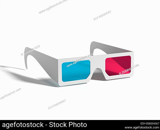 3-D Glasses isolated on white background