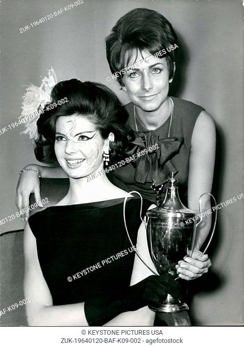 Jan. 20, 1964 - The first Esthetician-Cosmetician Contest in France was held at the Hotel Continental in Paris. Martin-Garrin won