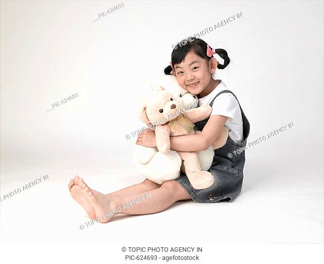 Girl with Teddy Bear, Korea