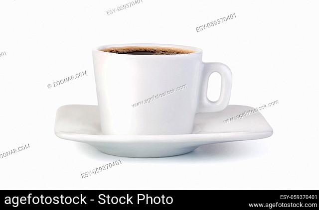 cup of coffee on white background
