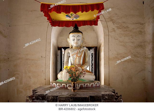 Buddha statue at Maha Aung Mye Bonzan monastery, Inwa, Mandalay region, Myanmar