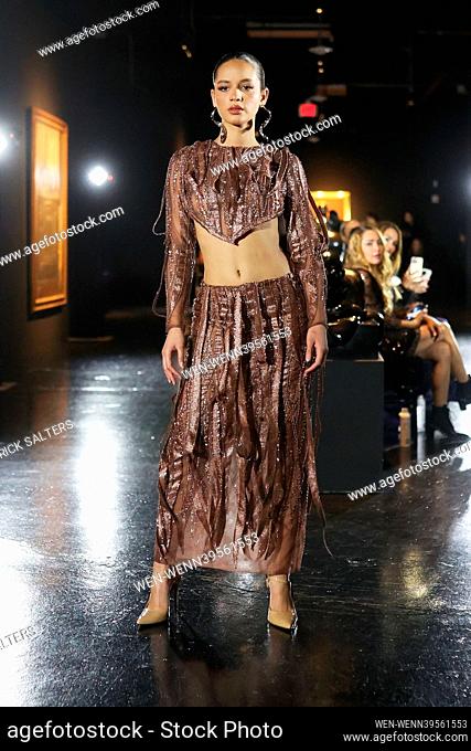 Nathalie Kriado Fashion Experience held at the Nadar Art Museum during Art Basel Featuring: Model Where: Miami, Florida, United States When: 08 Dec 2023 Credit:...