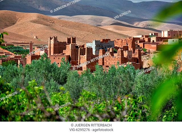 casbahs in Ait Ouglif, Dades valley, Morocco, Africa - Ait Ouglif, , Morocco, 20/05/2016