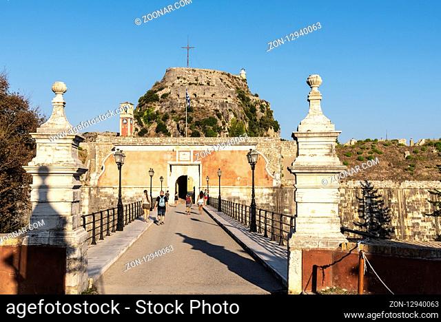 entrance, bridge, old fortress, Kerkyra, Corfu, Greece, Europe, Eingang, Bruecke, alte Festung, Kerkyra, Korfu, Griechenland, Europa