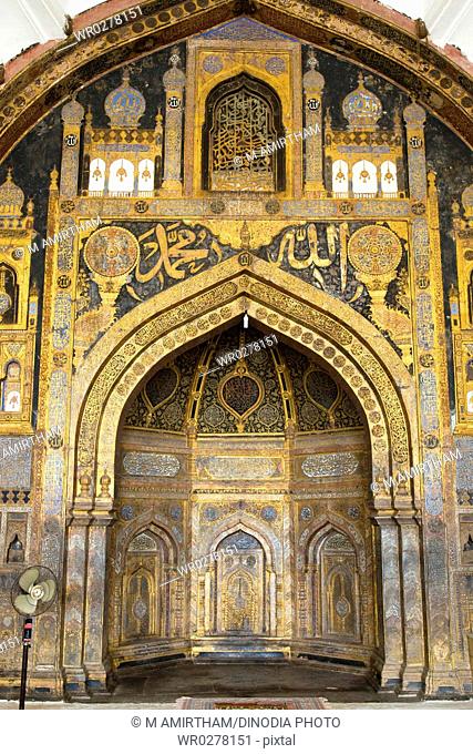 Prayer hall of Jamia Masjid built by Ali Adil Shah 1557-1580 in Bijapur , Karnataka , India