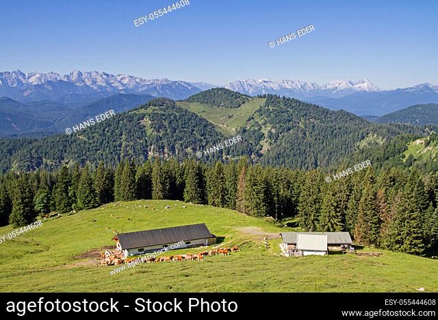 agriculture, alp, bavarian alps, farmhouse, cow shed