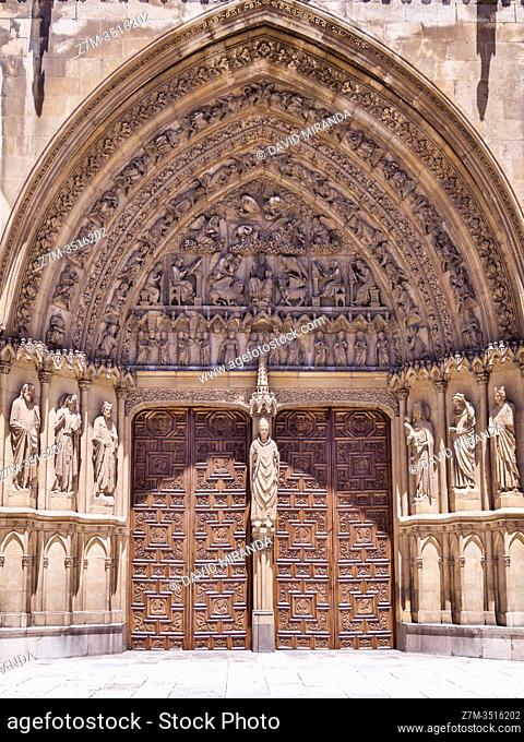 Catedral gótica de Santa María (portada del sarmental). León. Castilla León. España