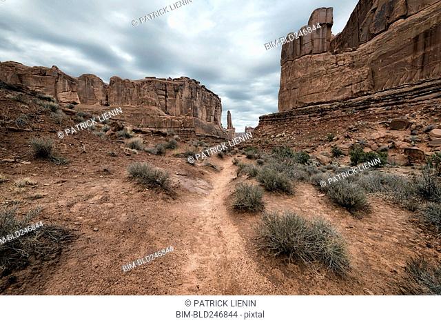 Rock formations in desert, Moab, Utah, United States