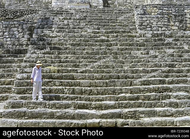 Main Pyramid Structure II, Calakmul, Campeche, Mexico, Central America