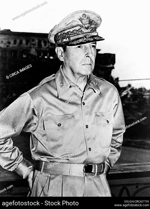General Douglas Macarthur, Half-Length Portrait, Manila Philippines, photograph by U.S. Army, August 1945