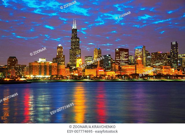 Chicago downtown cityscape