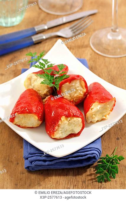 Stuffed peppers with monkfish
