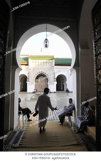 entrance of Al-Karaouine Mosque, Fes, Morocco, North Africa