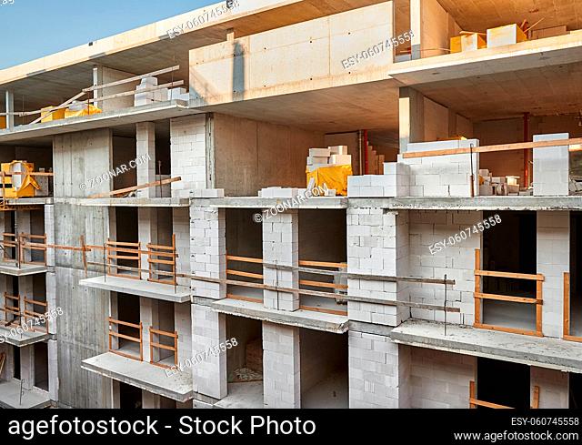 Apartment building block under construction