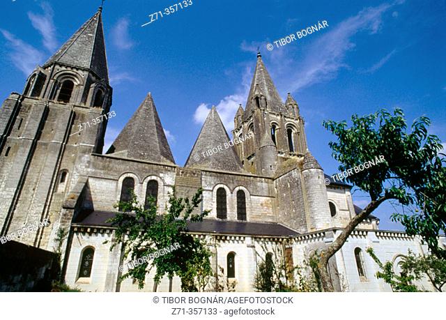 Saint Ours' church. Loches. Val-de-Loire, France