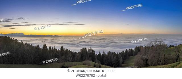 Lake Constance in sea of clouds