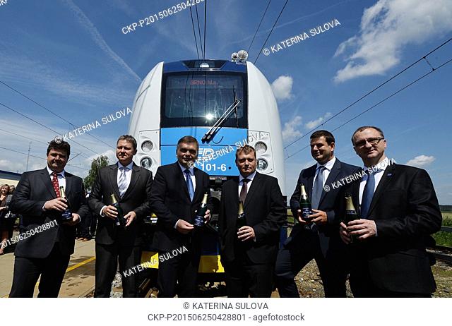 Rail carrier Czech Railways (CD) presents new fast train InterPanter to media in test center Velim, Czech Republic, June 25, 2015