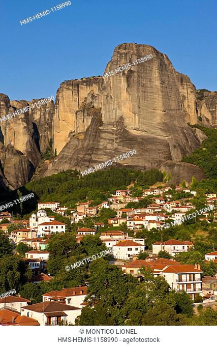 Greece, Thessaly, Meteora monasteries complex, listed as World Heritage by UNESCO, Kastraki village and Meteora