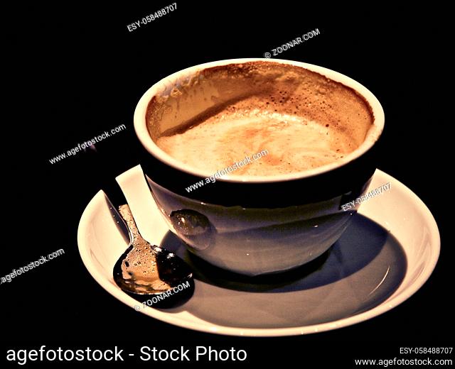 Coffee cup in a caffe