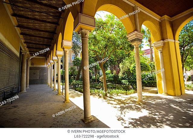Gardens of Casa de Pilatos, Sevilla. Andalucia, Spain