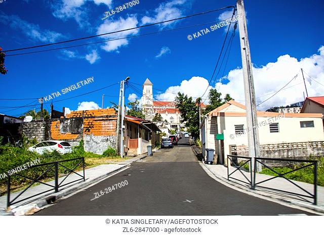 Narrow Streets views of the city of Fort de France, Martinique
