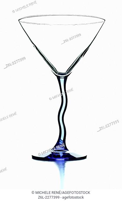 blue Martini Glass