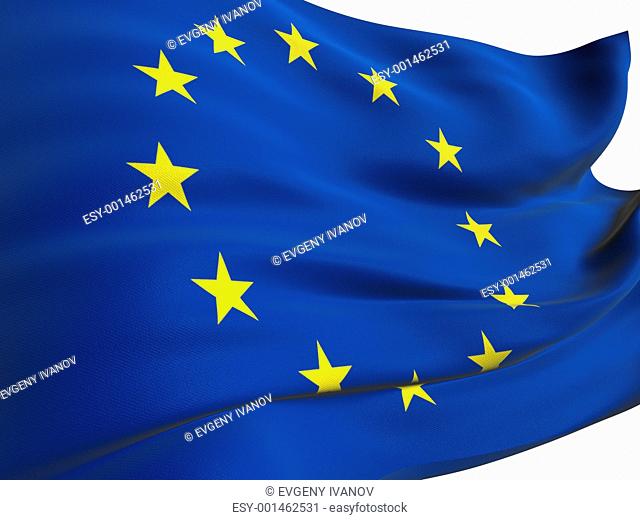 EU flag close-up