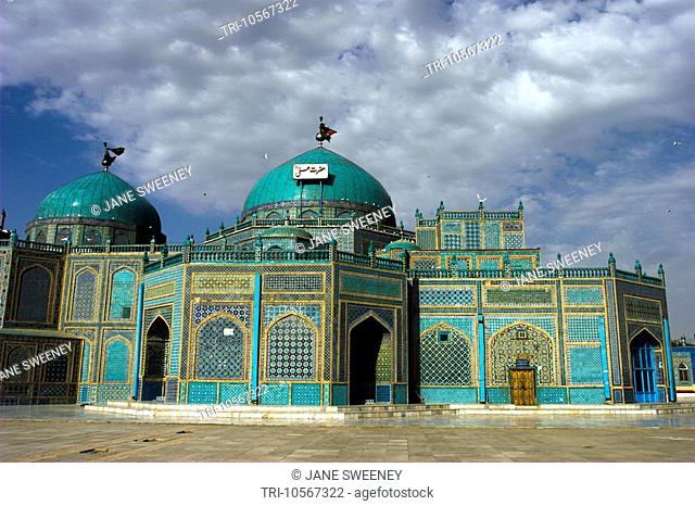 Mazar-I-Sharif Afghanistan Shrine of Hazrat Ali  who was assassinated in 661  Shrine was built here in 1136 on the orders of Seljuk Sultan Sanjar destroyed by...