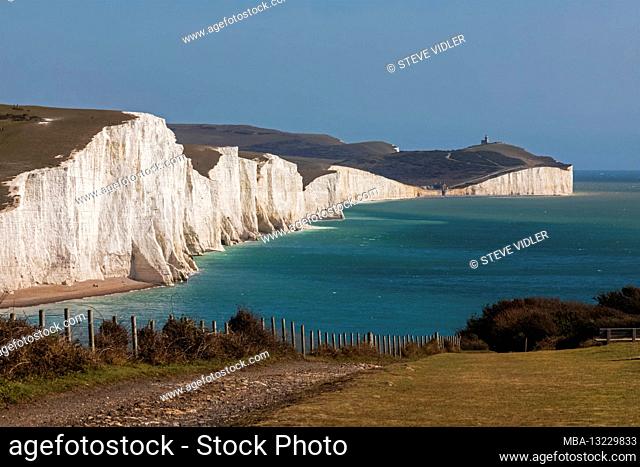 England, East Sussex, Eastbourne, The Seven Sisters Cliffs