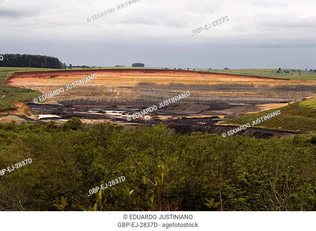 Mining of Coal to Open Sky, Mines, Butiá, Rio Grande do Sul, Brazil