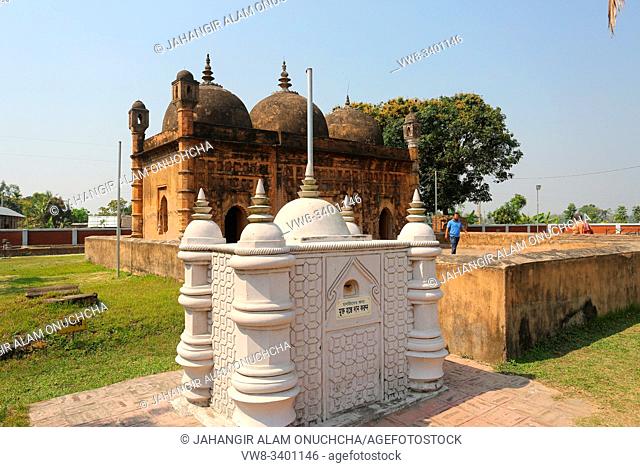 Bangladesh â. “ March 2, 2019: Nayabad Mosque Side views, is located in Nayabad village in Kaharole Upazila of Dinajpur District, Bangladesh