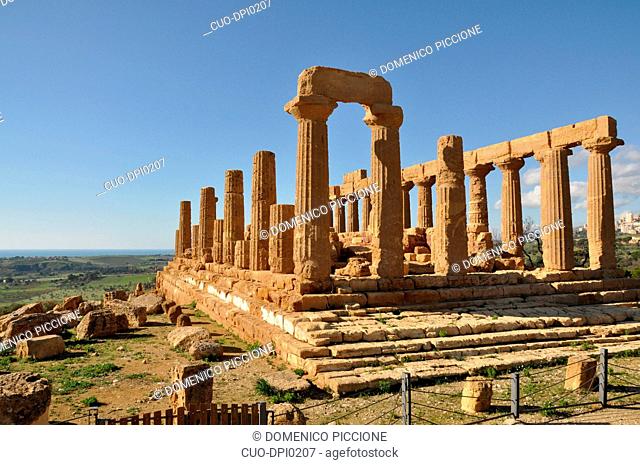 Valle dei Templi, Giunone Temple, Temple of Juno, Agrigento, Sicily, Italy, Europe