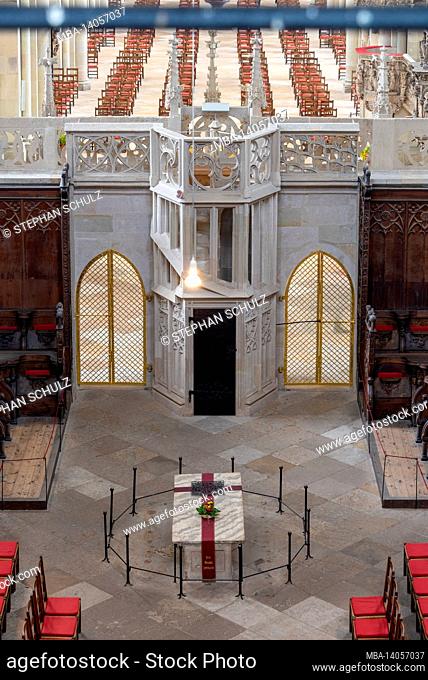germany, saxony-anhalt, magdeburg, grave of otto the great in magdeburg cathedral