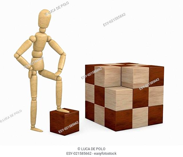 wooden cube puzzle
