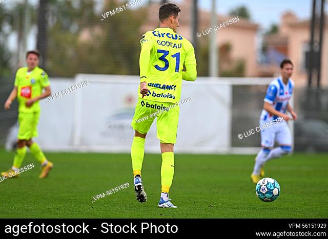 Gent's Bruno Godeau pictured during a friendly game at the winter training camp of Belgian first division soccer team KAA Gent with Dutch first division team SC...