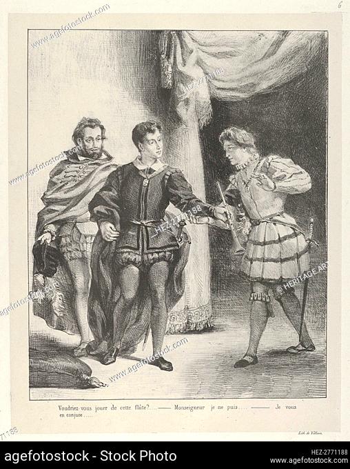 Hamlet and Guildenstern, 1834-43., 1834-43. Creator: Eugene Delacroix
